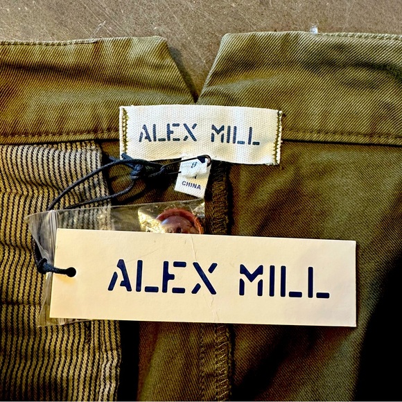 Alex Mill - Women’s Boy Pleated Pants - Chino - Deep Olive - Size 8 - NWT - Picture 11 of 13